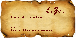 Leicht Zsombor névjegykártya