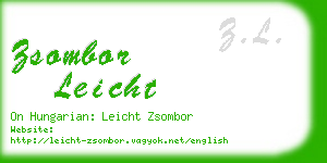 zsombor leicht business card